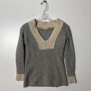 Tory Burch 100% Cashmere Knitted Gray Tunic Sweater Soft Cozy Womans Size Medium